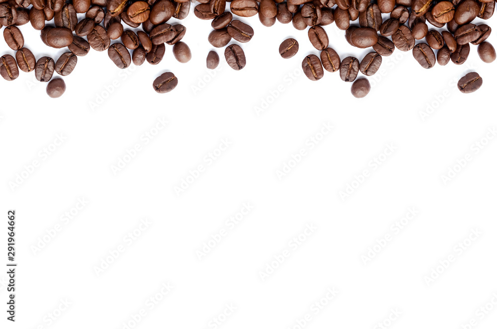 Naklejka premium Coffee beans. Isolated on a white background.