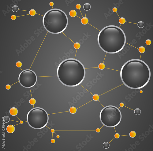 blockchain vierge avec icones effet brillant