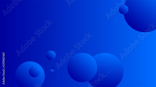 Abstract blue background design. Geometric circles and light effect