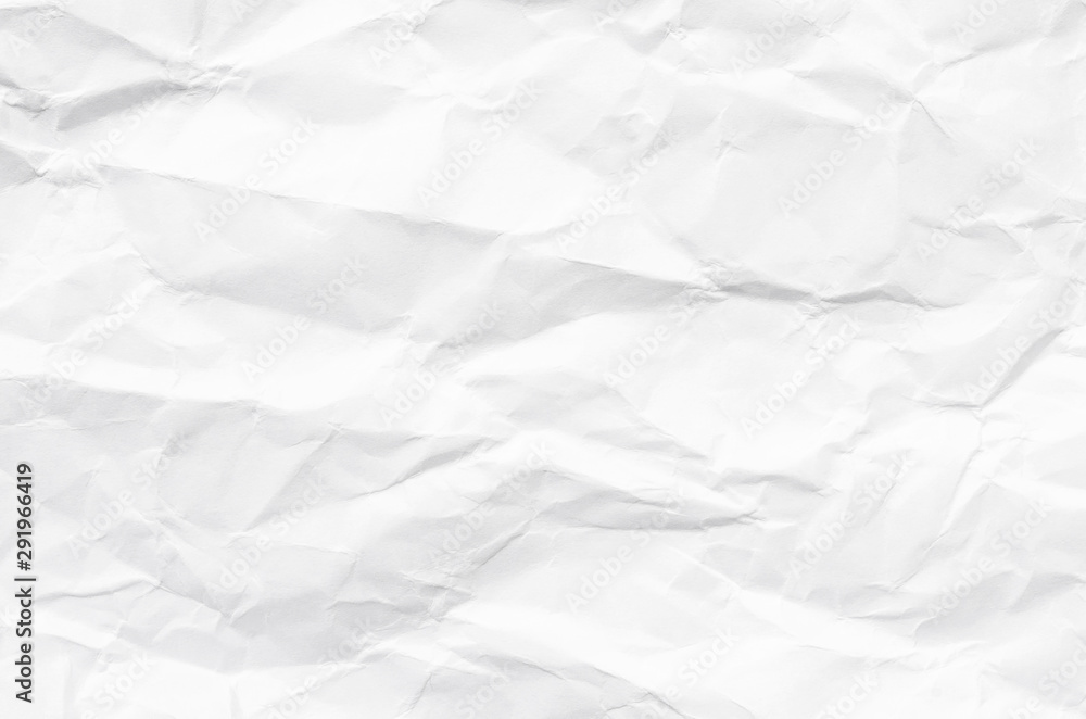 white crumpled paper texture for background.