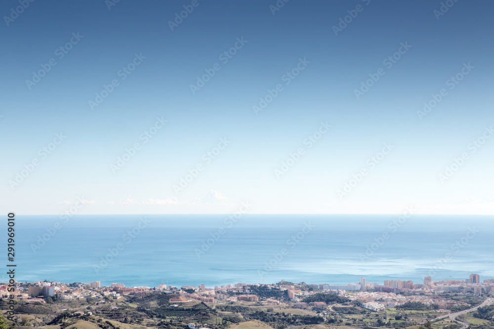 high view point of the  Mediterranean sea