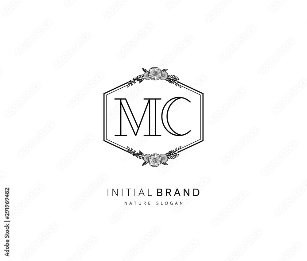 M C MC Beauty vector initial logo, handwriting logo of initial signature, wedding, fashion, jewerly, boutique, floral and botanical with creative template for any company or business. M C MC Beauty vector initial logo, handwriting logo of initial signature, wedding, fashion, jewerly, boutique, floral and botanical with creative template for any company or business.