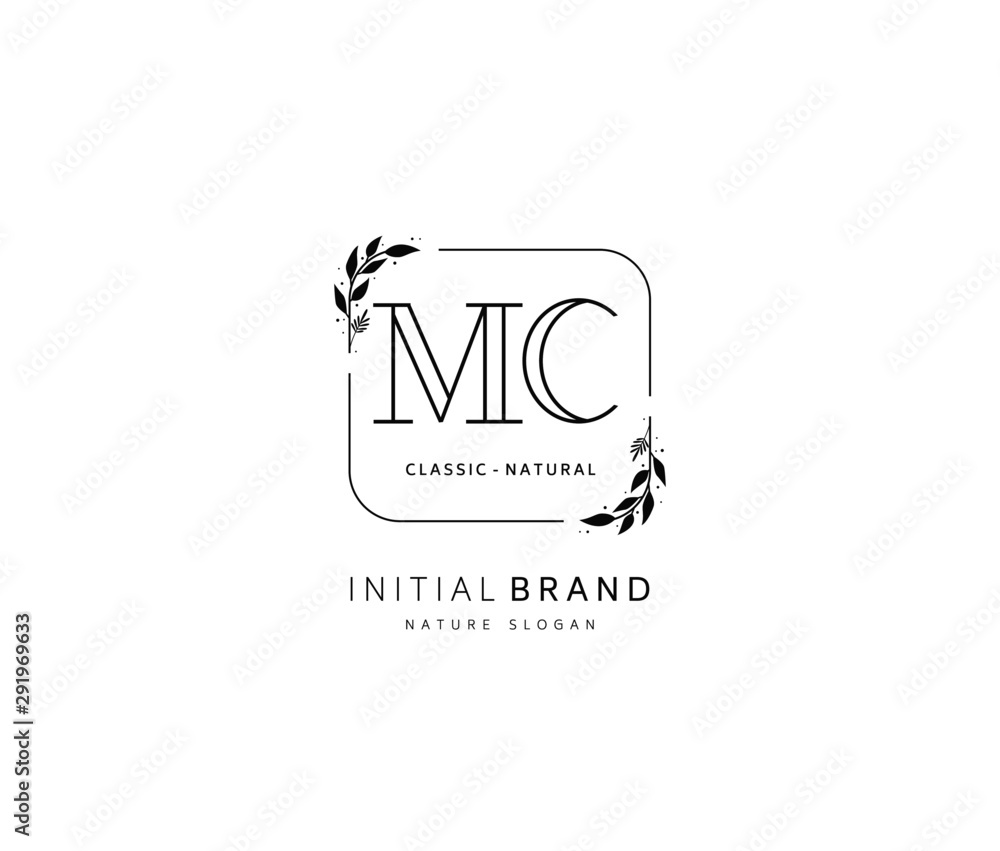 M C MC Beauty vector initial logo, handwriting logo of initial signature, wedding, fashion, jewerly, boutique, floral and botanical with creative template for any company or business. M C MC Beauty vector initial logo, handwriting logo of initial signature, wedding, fashion, jewerly, boutique, floral and botanical with creative template for any company or business.