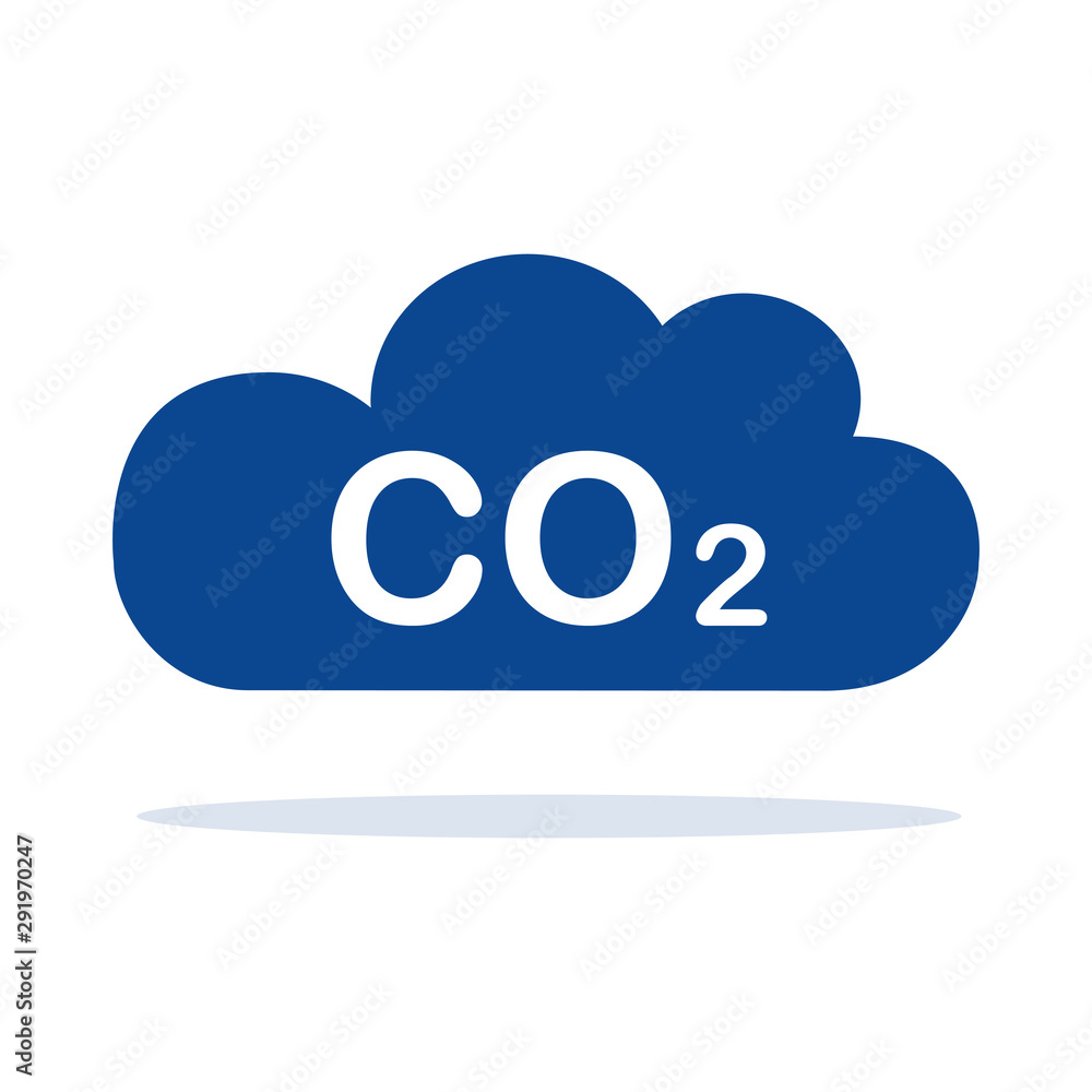 CO2 blue cloud isolated on white background vector illustration EPS10 CO2 blue cloud isolated on white background vector illustration EPS10