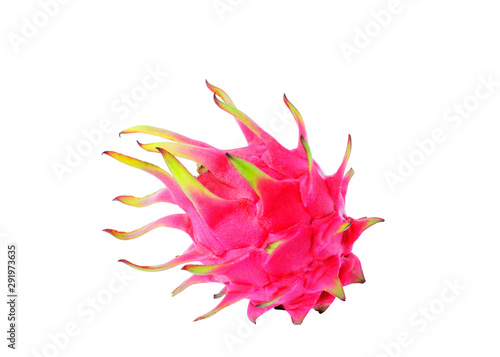 Dragon fruits Isolated on whie backgrounds include clipping path