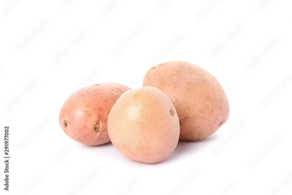 Group of fresh potato isolated on white background Group of fresh potato isolated on white background