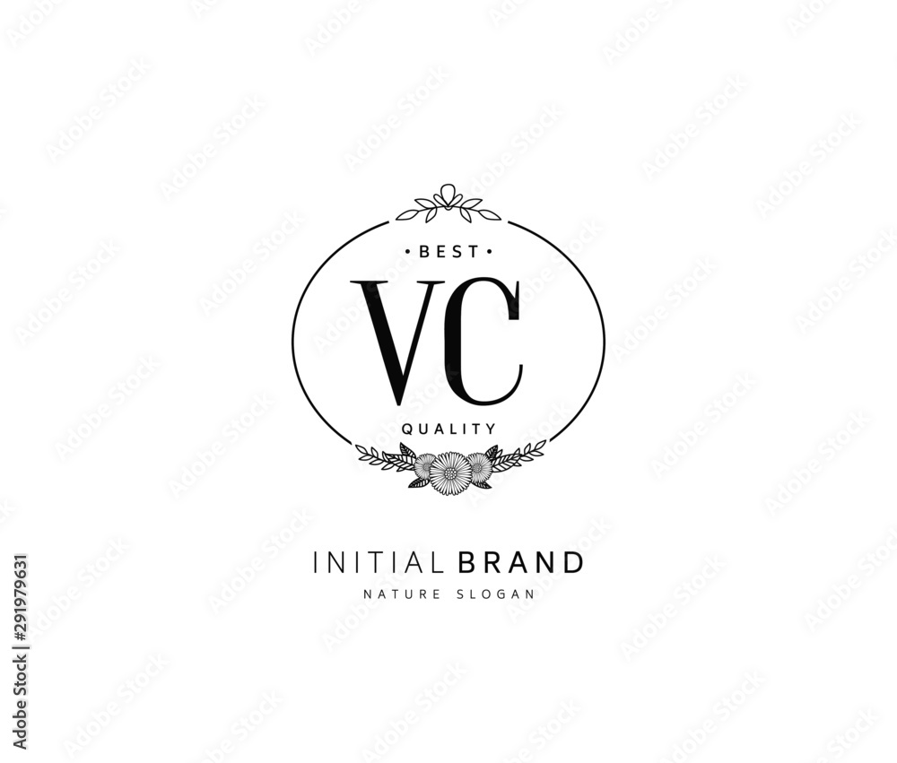 V C VC Beauty vector initial logo, handwriting logo of initial signature, wedding, fashion, jewerly, boutique, floral and botanical with creative template for any company or business. V C VC Beauty vector initial logo, handwriting logo of initial signature, wedding, fashion, jewerly, boutique, floral and botanical with creative template for any company or business.