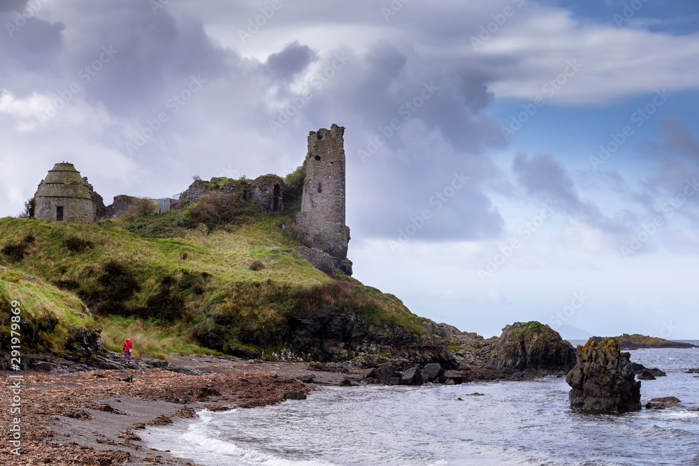 dunure castle on the ayrshire coast