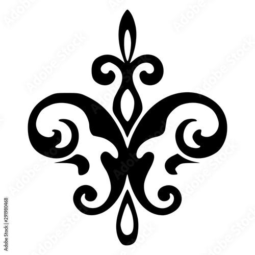 Black fleur de lis silhouette vector illustration