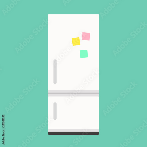Fridge flat icon vector illustration