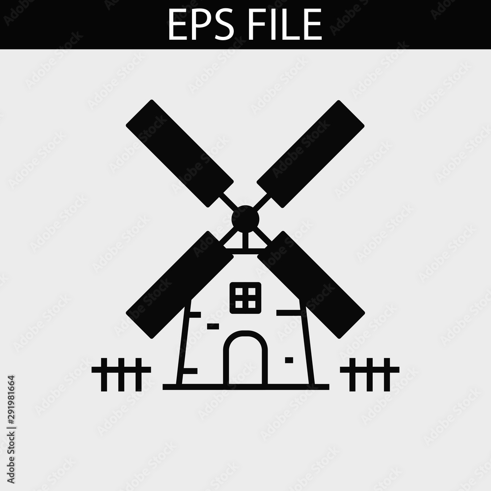 windmill icon. EPS vector file