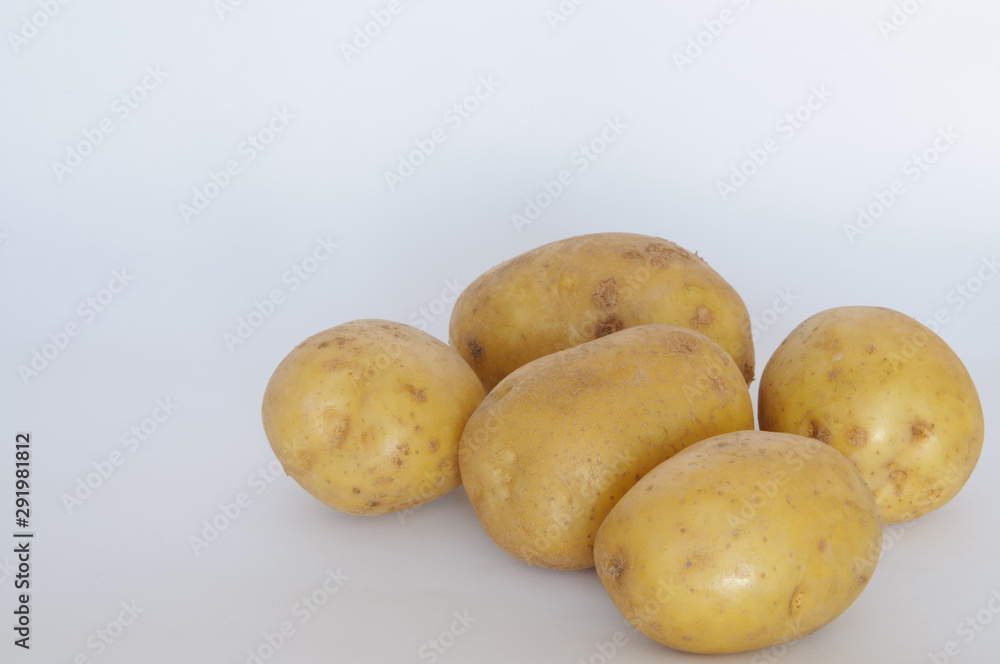 potato on a white background potato on a white background