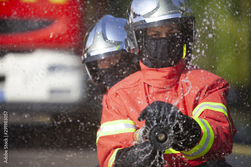 Cuadro en lienzo Sapeurs-Pompiers français
