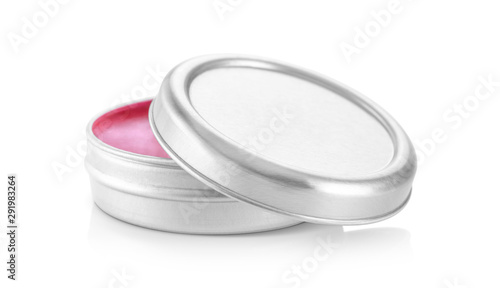 aluminum balm jar for cosmetic product design mock-up