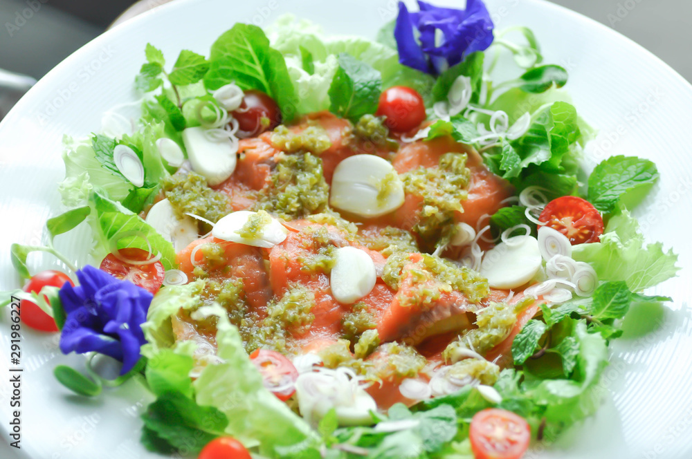 salmon salad, spicy salmon salad salmon salad, spicy salmon salad