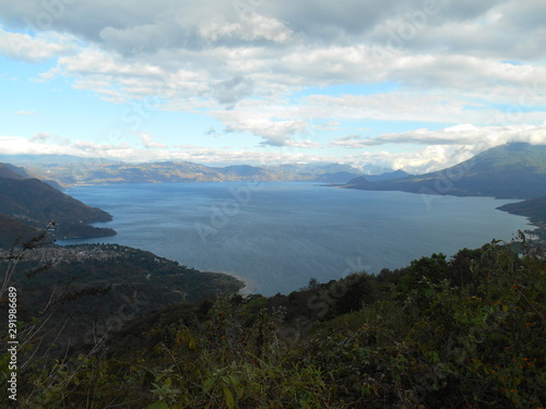 landscape with mountains and clouds