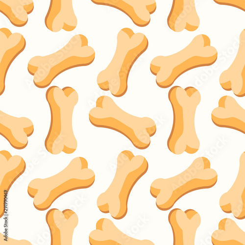 Bones for dog. Seamless vector pattern for pet items.