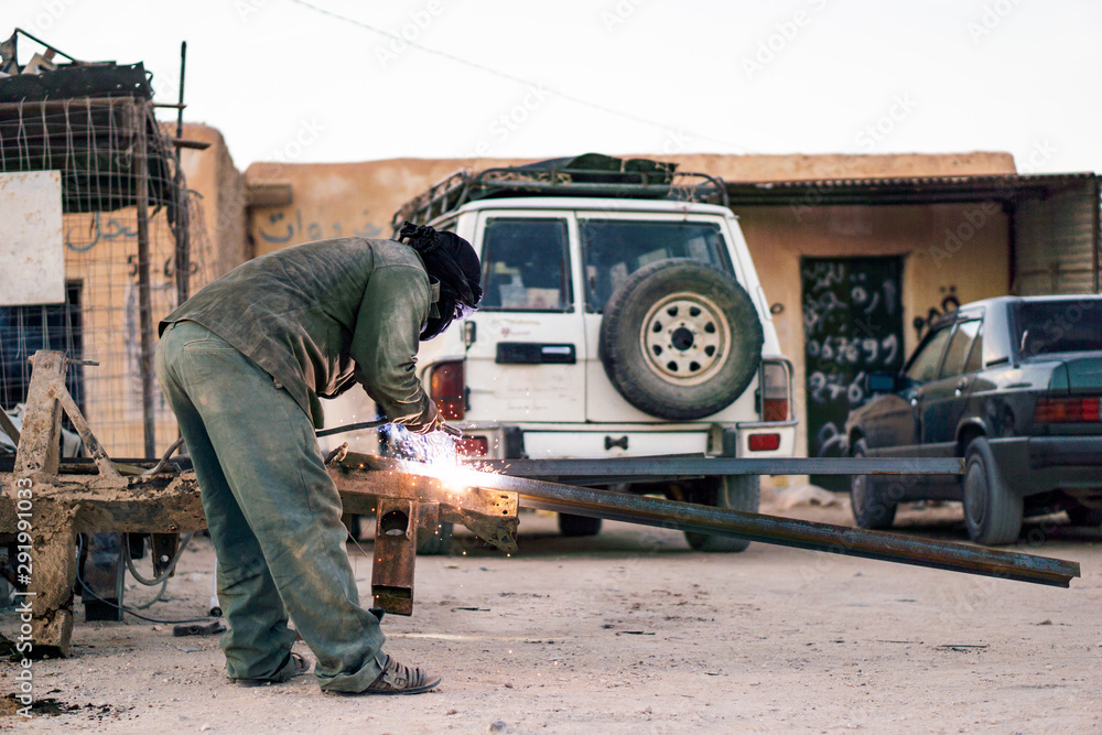 person working with the welding tool person working with the welding tool