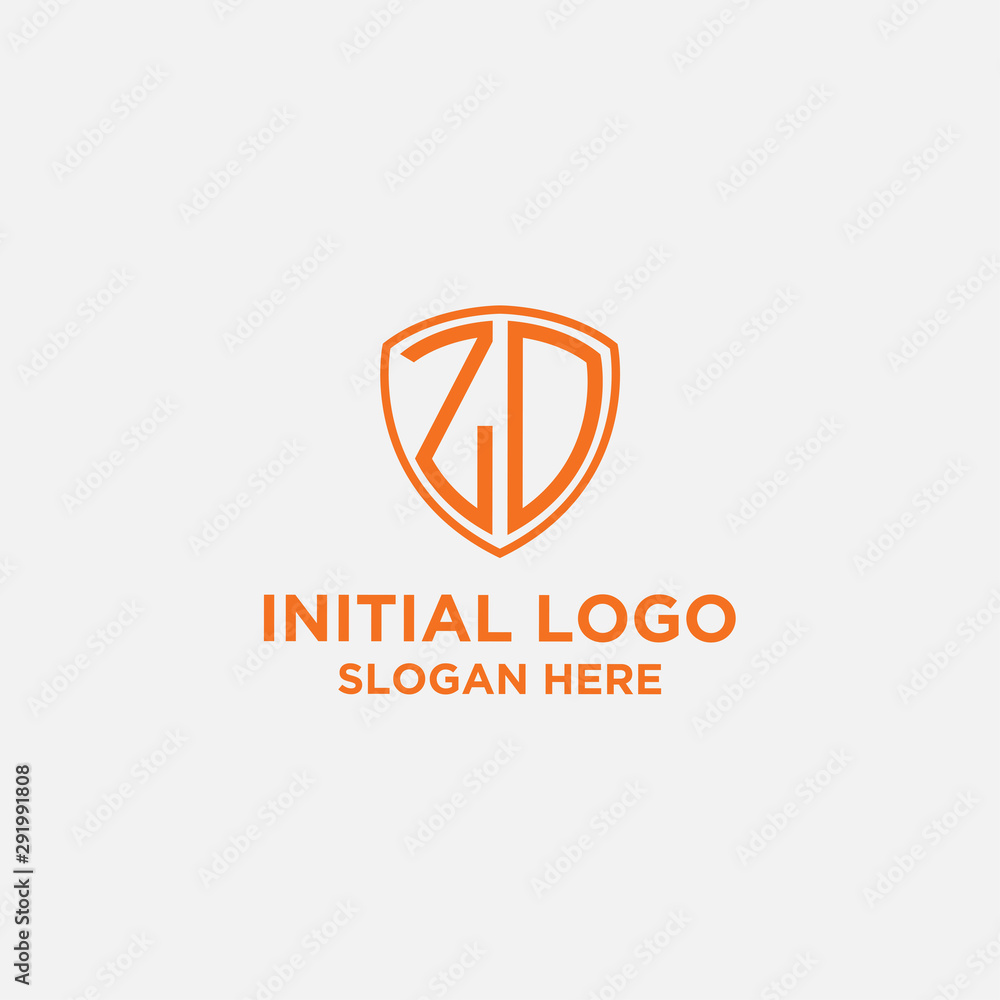 Naklejka premium initial ZD logo vector template