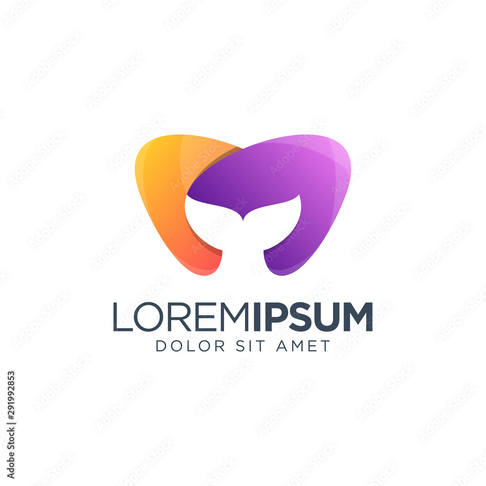 Obraz premium Whale Tale Logo Vector