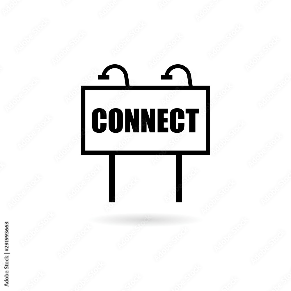 Connect icon isolated on white background Connect icon isolated on white background