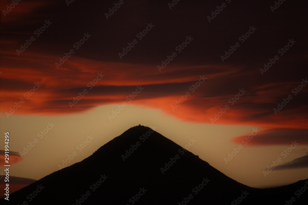 Winter sunset in Crete, Greece