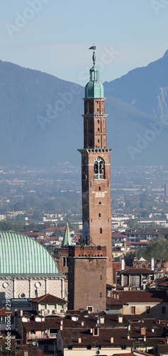 bell tower called Torre Bissara in Italian language in Vicenza C