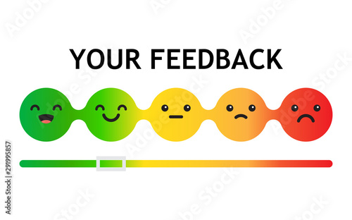 Rating satisfaction. Feedback in form of emotions.