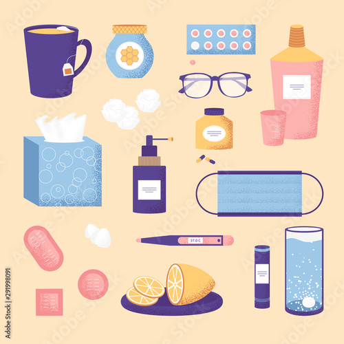 Lovely set of cold and flu season items