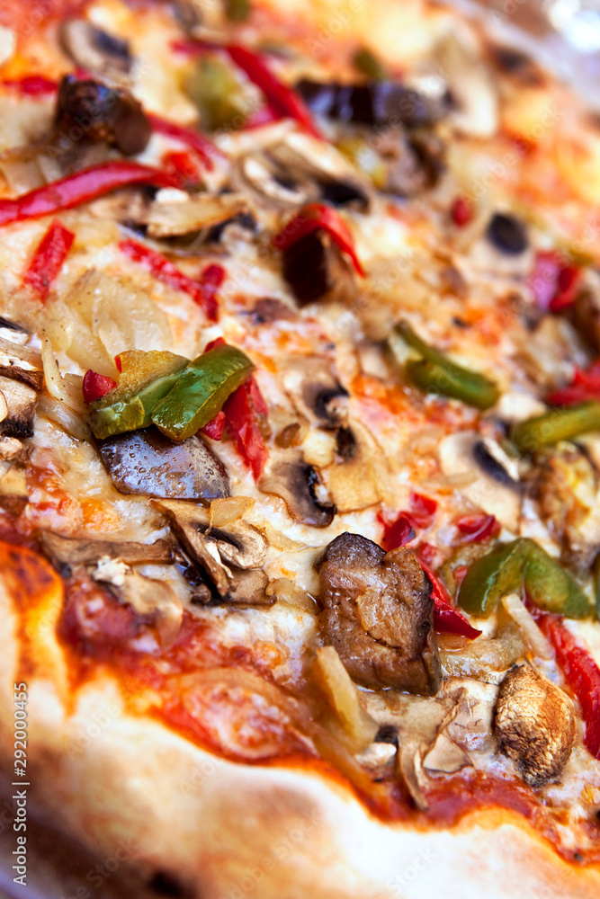 Ingredients of a pizza in a restaurant Ingredients of a pizza in a restaurant