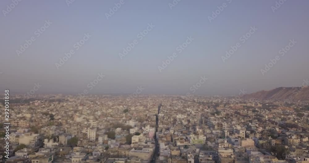 Aerial City Drone Tour of Jaipur in Rajasthan in India Aerial City Drone Tour of Jaipur in Rajasthan in India