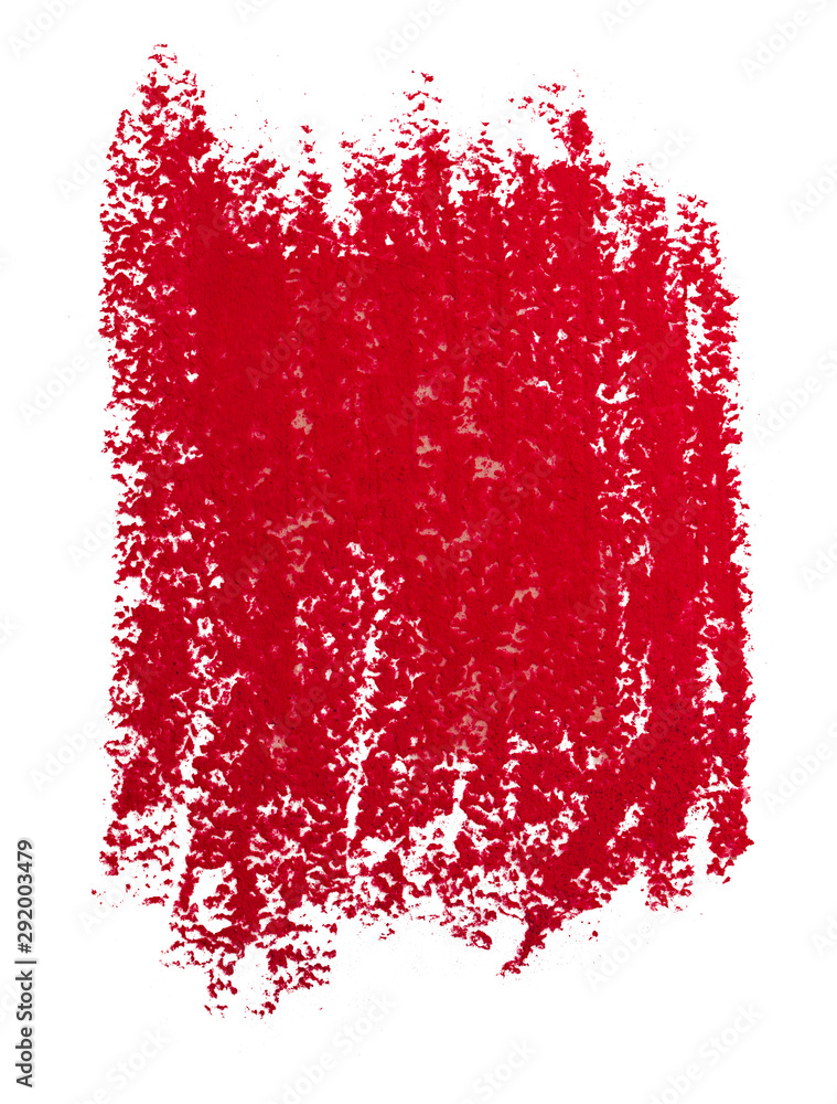 Red crayon scribble texture stain isolated Vector Image
