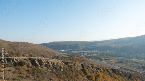 Mountain landscape in the Caucasus mountains of Georgia