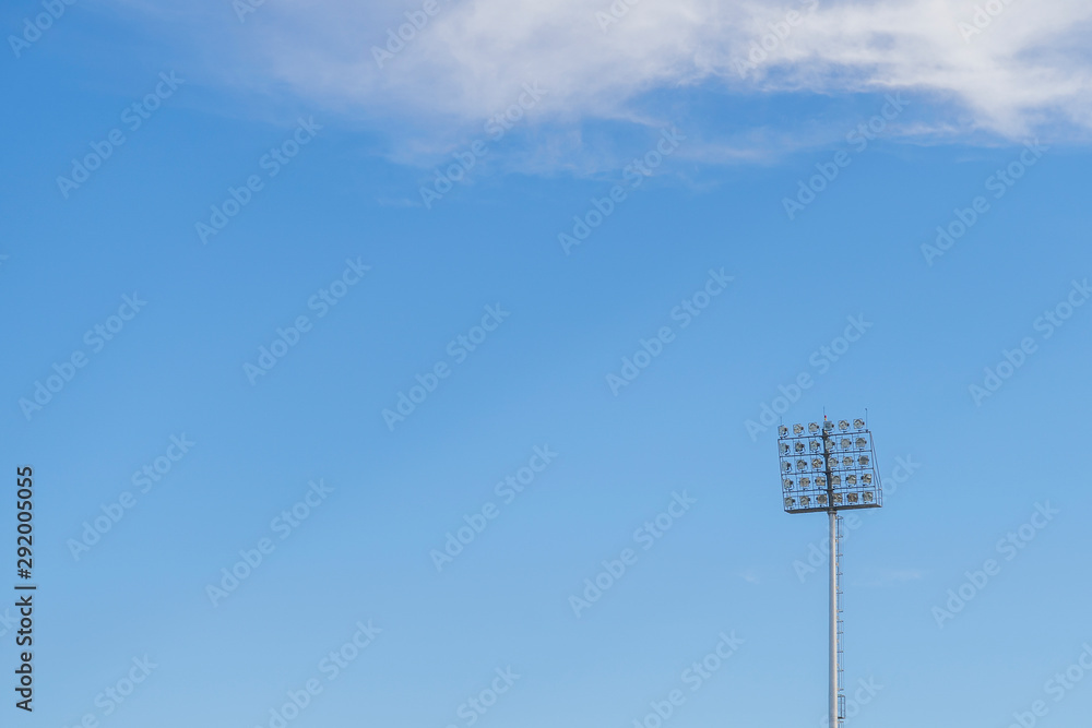 Light Post With Blue Sky Background and multi light Light Post With Blue Sky Background and multi light