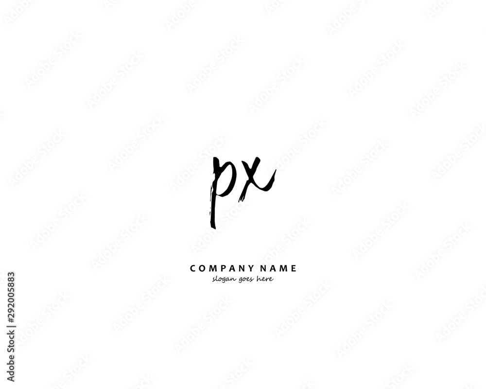PX Initial handwriting logo vector PX Initial handwriting logo vector
