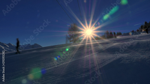 Magnifique paysage des Alpes françaises en hiver