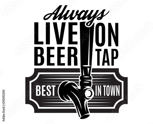 Vector template for advertising shop of live beer