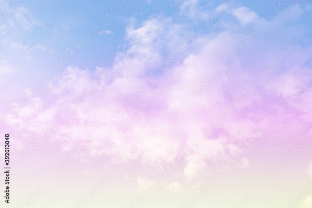 beauty soft cloud pastel sky background in dream