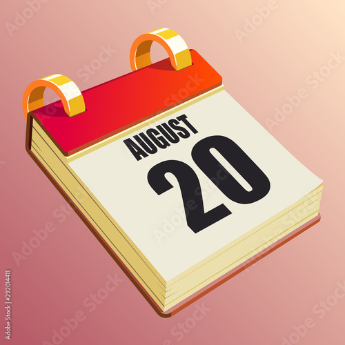 August 20 on Red Calendar