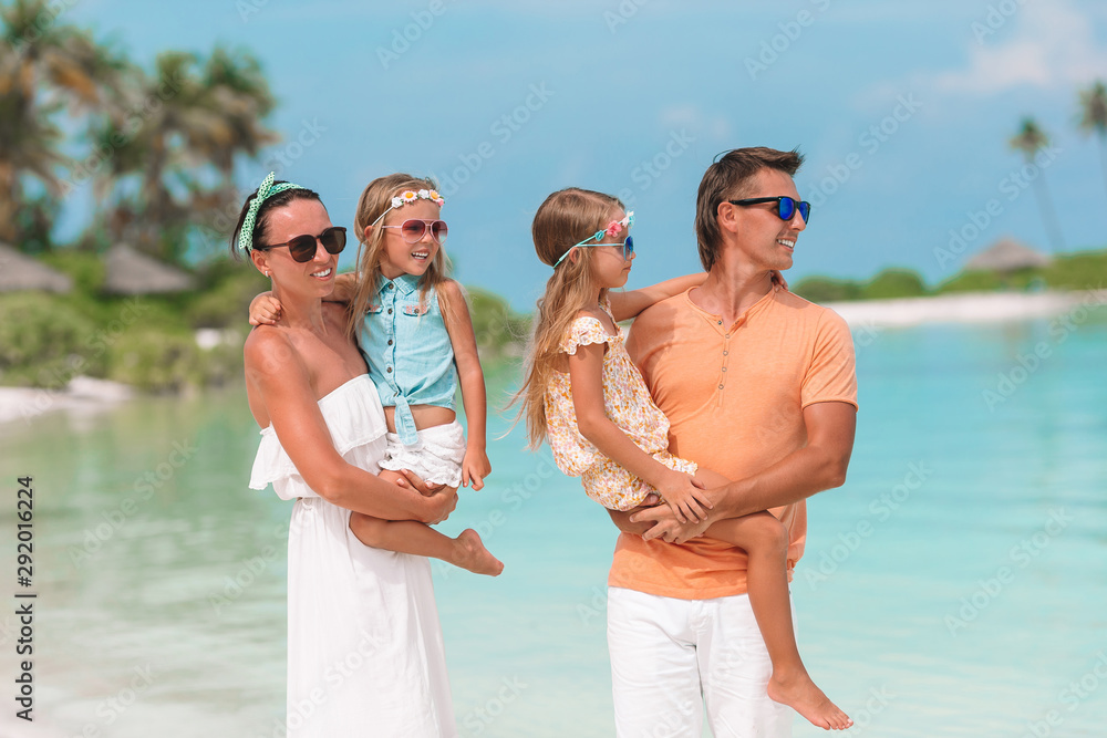 Young family on vacation have a lot of fun Young family on vacation have a lot of fun