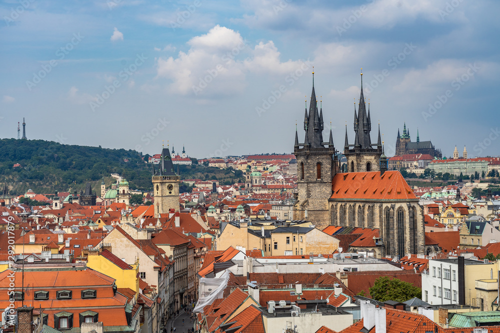 Fototapeta premium Architecture and landmark skyline of Prague in Czech Republic.