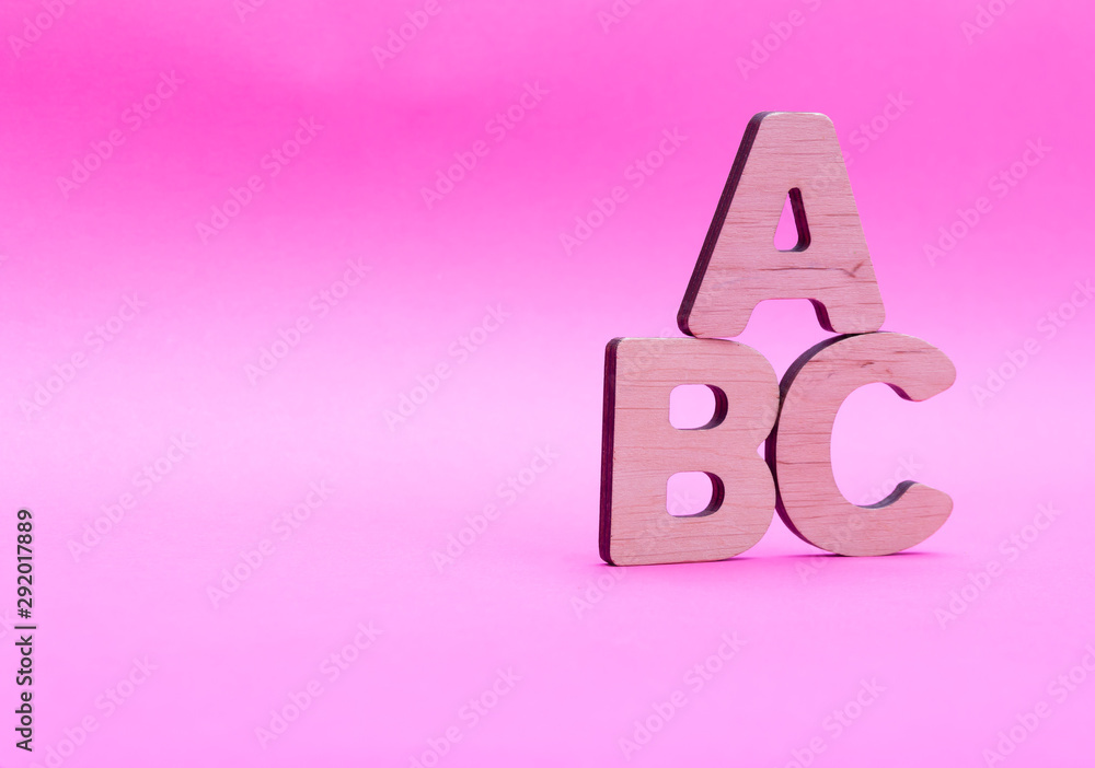 Fototapeta premium ABC. Education and back to school concept. Free copy space.