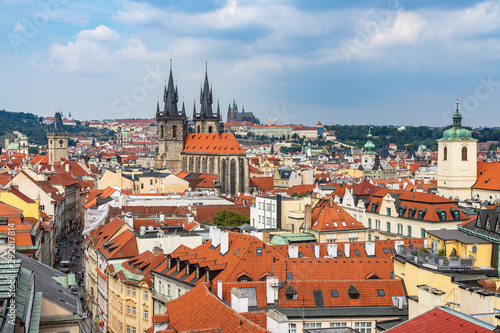 Architecture and landmark skyline of Prague in Czech Republic. © alzamu79