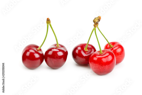 Wallpaper Mural Ripe cherries isolated on white background. Torontodigital.ca
