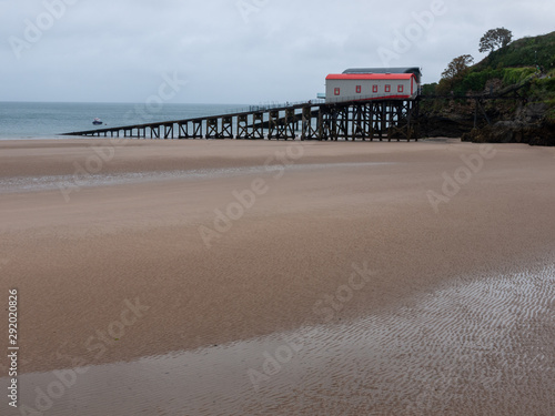 Tenby Wales Beach harbour town outside overcast cloudy day © Callum