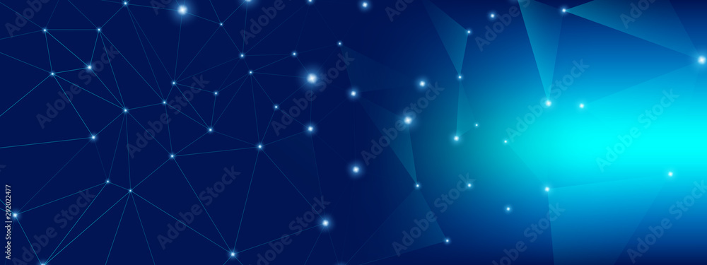 Fototapeta premium Technology Future. Big Data Center. Blue 