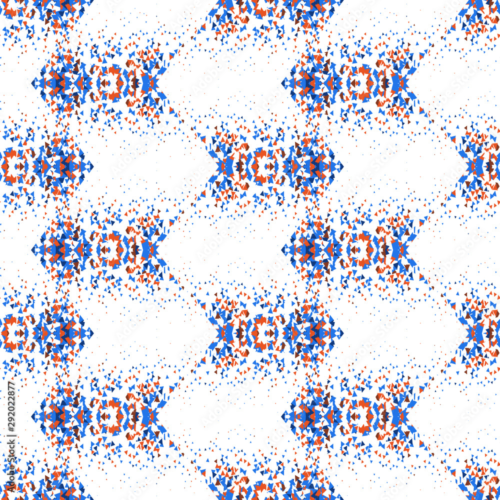 Abstract seamless pattern. Optical illusion of the movement of geometric shapes. Abstract seamless pattern. Optical illusion of the movement of geometric shapes.