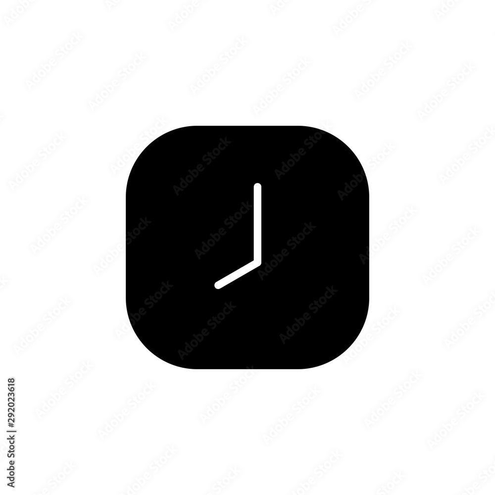 Clock line icon isolated on white background. Black and white simple watches. Time concept. Vector illustration Clock line icon isolated on white background. Black and white simple watches. Time concept. Vector illustration