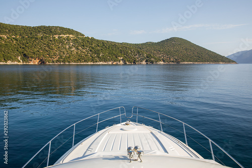 Summer beautiful morning in the Antisamos bay, Kefalonia island, Ionian sea, Greece. © vikakurylo81
