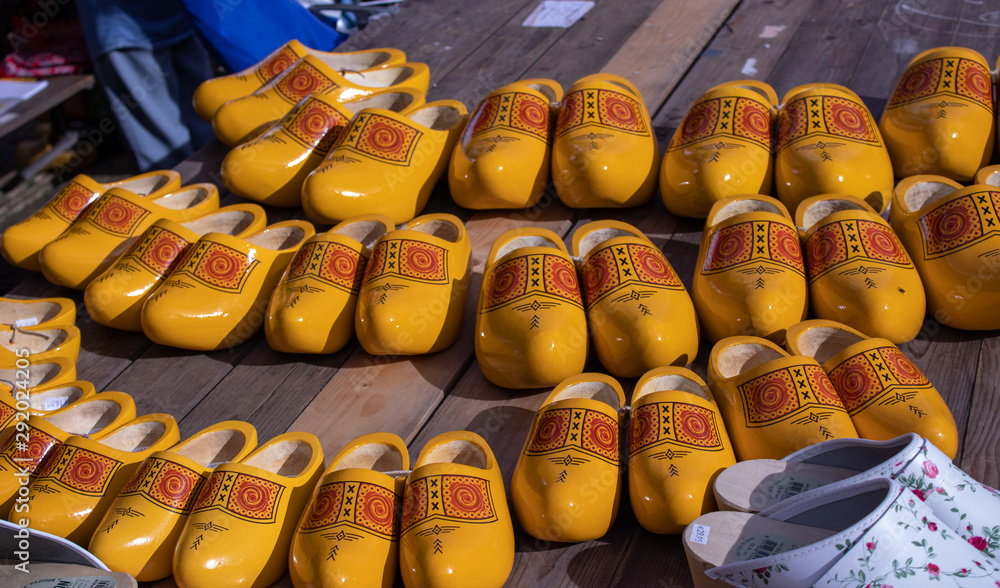 Wooden Dutch clogs on the market